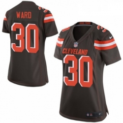 Womens Nike Cleveland Browns 30 Denzel Ward Game Brown Team Color NFL Jersey