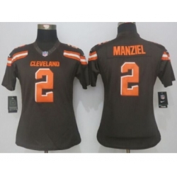 nike women nfl jerseys cleveland browns 2 manziel brown[nike limited][new style]