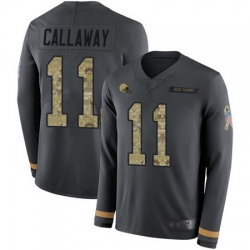 Browns 11 Antonio Callaway Anthracite Salute to Service Youth Stitched Football Limited Therma Long