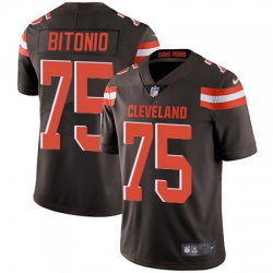 Browns 75 Joel Bitonio Brown Team Color Youth Stitched Football Vapor Untouchable Limited Jersey