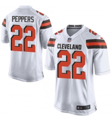 Nike Browns #22 Jabrill Peppers White Youth Stitched NFL New Elite Jersey