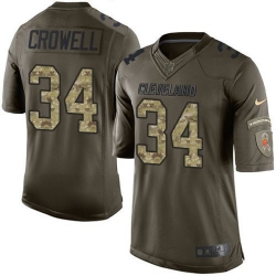 Nike Browns #34 Isaiah Crowell Green Youth Stitched NFL Limited Salute to Service Jersey