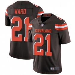 Youth Nike Cleveland Browns 21 Denzel Ward Brown Team Color Vapor Untouchable Limited Player NFL Jersey