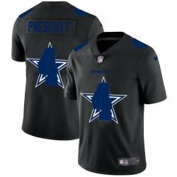 Dallas Cowboys 4 Dak Prescott Men Nike Team Logo Dual Overlap Limited NFL Jersey Black