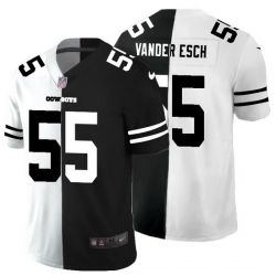 Dallas Cowboys 55 Leighton Vander Esch Men Black V White Peace Split Nike Vapor Untouchable Limited NFL Jersey