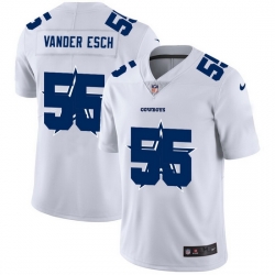 Dallas Cowboys 55 Leighton Vander Esch White Men Nike Team Logo Dual Overlap Limited NFL Jersey