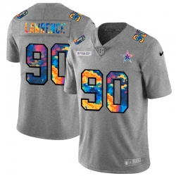 Dallas Cowboys 90 Demarcus Lawrence Men Nike Multi Color 2020 NFL Crucial Catch NFL Jersey Greyheather