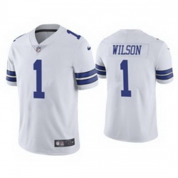 Men Dallas Cowboys 1 Cedrick Wilson White Vapor Limited Stitched Jersey