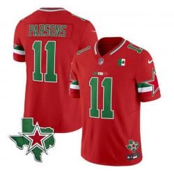 Men Dallas Cowboys 11 Micah Parsons 2024 Mexico Red F U S E  Stitched Football Jersey