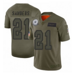 Men Dallas Cowboys 21 Deion Sanders Limited Camo 2019 Salute to Service Football Jersey