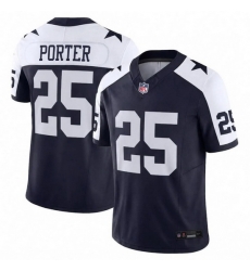 Men Dallas Cowboys  25  Joey Porter Jr Thanksgiving Navy 2026 F U S E Vapor Untouchable Limited Stitched Football Jersey
