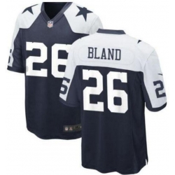 Men Dallas Cowboys 26 DaRon Bland White Navy Thanksgivens Vapor Limited Stitched Jersey