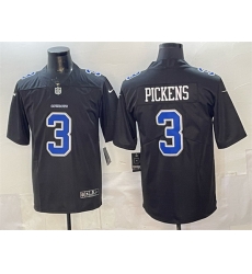 Men Dallas Cowboys 3 George pickens Black Fashion Vapor Untouchable Limited Stitched Football Jersey Men Dallas Cowboys 3 George pickens Black Fashion Vapor Untouchable Limited Stitched Football Jersey
