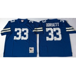 Men Dallas Cowboys 33 Tony Dorsett Blue M&N Throwback Jersey