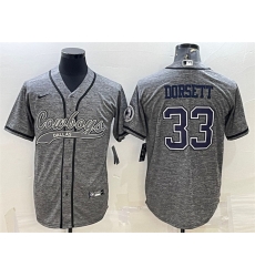 Men Dallas Cowboys 33 Tony Dorsett Grey With Patch Cool Base Stitched Baseball JerseyS