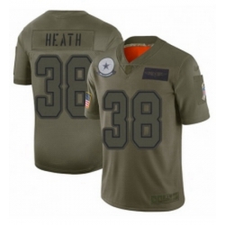 Men Dallas Cowboys 38 Jeff Heath Limited Camo 2019 Salute to Service Football Jersey