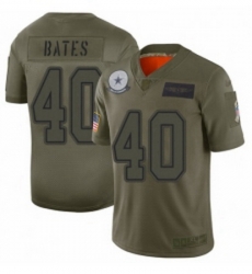 Men Dallas Cowboys 40 Bill Bates Limited Camo 2019 Salute to Service Football Jersey