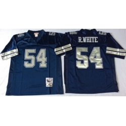 Men Dallas Cowboys 54 Randy White Navy M&N Throwback Jersey