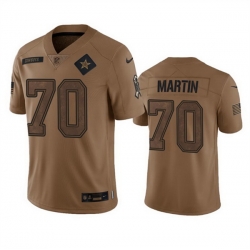 Men Dallas Cowboys 70 Zack Martin 2023 Brown Salute To Service Limited Stitched Football Jersey