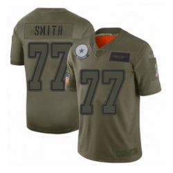 Men Dallas Cowboys 77 Tyron Smith Limited Camo 2019 Salute to Service Football Jersey