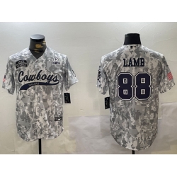 Men Dallas Cowboys 88 CeeDee Lamb 2024 Arctic Camo Salute To Service Stitched Baseball Jersey 7