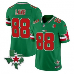 Men Dallas Cowboys 88 CeeDee Lamb 2024 Mexico Green F U S E  Stitched Football Jersey