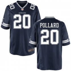 Men Nike Cowboys #20 Tony Pollard Navy Blue Game Stitched NFL Jersey