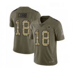 Mens Dallas Cowboys 18 Randall Cobb Limited Olive Camo 2017 Salute to Service Football Jersey