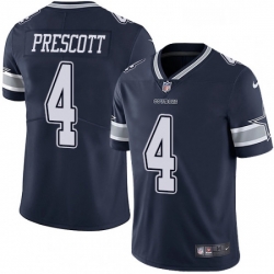 Mens Nike Dallas Cowboys 4 Dak Prescott Navy Blue Team Color Vapor Untouchable Limited Player NFL Jersey