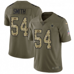 Mens Nike Dallas Cowboys 54 Jaylon Smith Limited OliveCamo 2017 Salute to Service NFL Jersey