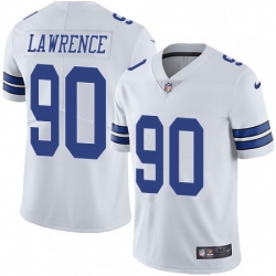 Mens Nike Dallas Cowboys 90 Demarcus Lawrence White Vapor Untouchable Limited Player NFL Jersey