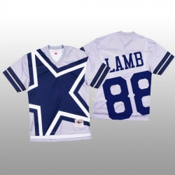 NFL Dallas Cowboys 88 CeeDee Lamb White Men Mitchell  26 Nell Big Face Fashion Limited NFL Jersey