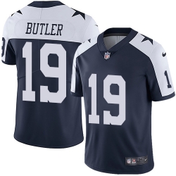 Nike Cowboys #19 Brice Butler Navy Blue Thanksgiving Mens Stitched NFL Vapor Untouchable Limited Throwback Jersey