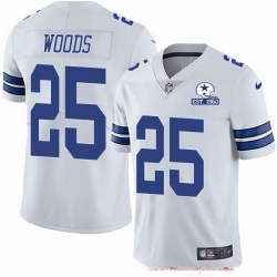 Nike Cowboys 25 Xavier Woods White Men Stitched With Established In 1960 Patch NFL Vapor Untouchable Limited Jersey