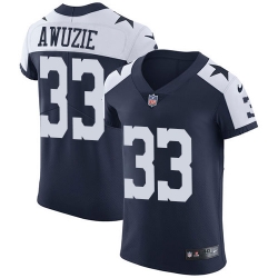 Nike Cowboys #33 Chidobe Awuzie Navy Blue Thanksgiving Mens Stitched NFL Vapor Untouchable Throwback Elite Jersey