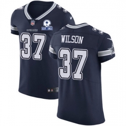 Nike Cowboys 37 Donovan Wilson Navy Blue Team Color Men Stitched With Established In 1960 Patch NFL Vapor Untouchable Elite Jersey