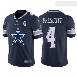 Nike Cowboys 4 Dak Prescott Navy Team Big Logo Number Vapor Untouchable Limited Jersey