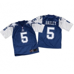 Nike Cowboys #5 Dan Bailey Navy BlueWhite Throwback Mens Stitched NFL Elite Jersey