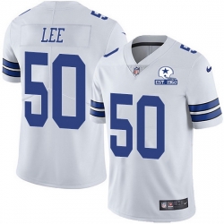 Nike Cowboys 50 Sean Lee White Men Stitched With Established In 1960 Patch NFL Vapor Untouchable Limited Jersey