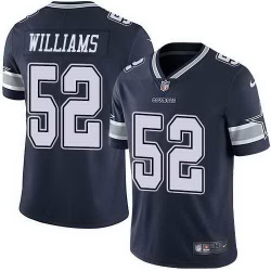 Nike Cowboys 52 Connor Williams Navy Vapor Untouchable Limited Jersey