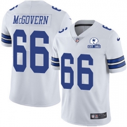 Nike Cowboys 66 Connor McGovern White Men Stitched With Established In 1960 Patch NFL Vapor Untouchable Limited Jersey