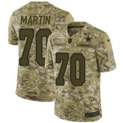 Nike Cowboys #70 Zack Martin Camo Mens Stitched NFL Limited 2018 Salute To Service Jersey