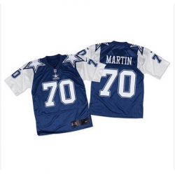 Nike Cowboys #70 Zack Martin Navy BlueWhite Throwback Mens Stitched NFL Elite Jersey