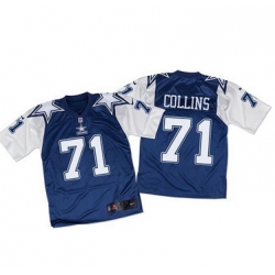 Nike Cowboys #71 La 27el Collins Navy BlueWhite Throwback Mens Stitched NFL Elite Jersey