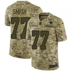 Nike Cowboys #77 Tyron Smith Camo Mens Stitched NFL Limited 2018 Salute To Service Jersey