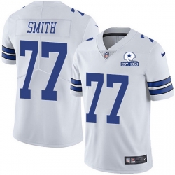 Nike Cowboys 77 Tyron Smith White Men Stitched With Established In 1960 Patch NFL Vapor Untouchable Limited Jersey