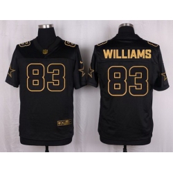 Nike Cowboys #83 Terrance Williams Black Mens Stitched NFL Elite Pro Line Gold Collection Jersey