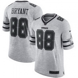 Nike Cowboys #88 Dez Bryant Gray Mens Stitched NFL Limited Gridiron Gray II Jersey