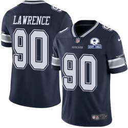 Nike Cowboys 90 DeMarcus Lawrence Navy Blue Team Color Men Stitched With Established In 1960 Patch NFL Vapor Untouchable Limited Jersey