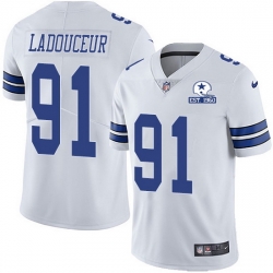 Nike Cowboys 91 L P  Ladouceur White Men Stitched With Established In 1960 Patch NFL Vapor Untouchable Limited Jersey